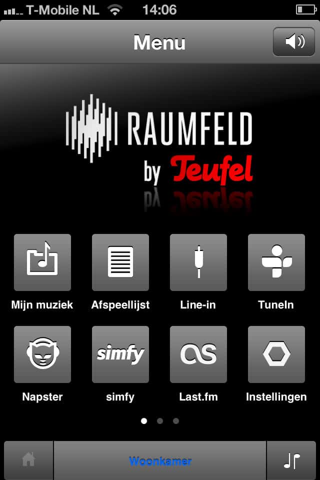 Raumfeld App start
